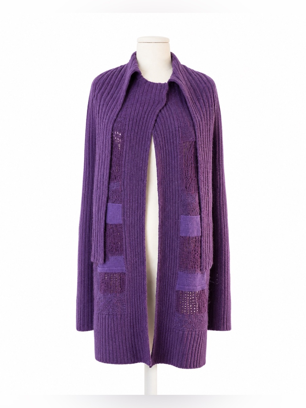 Moda International Sweater Cape. XS/Sz Great Condition. Purple Multicolor .